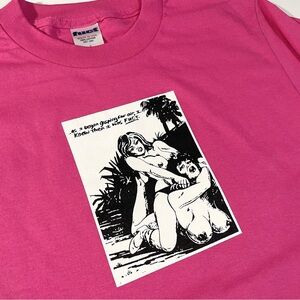Vintage FUCT Logo Girls Wrestling Comic Tshirt